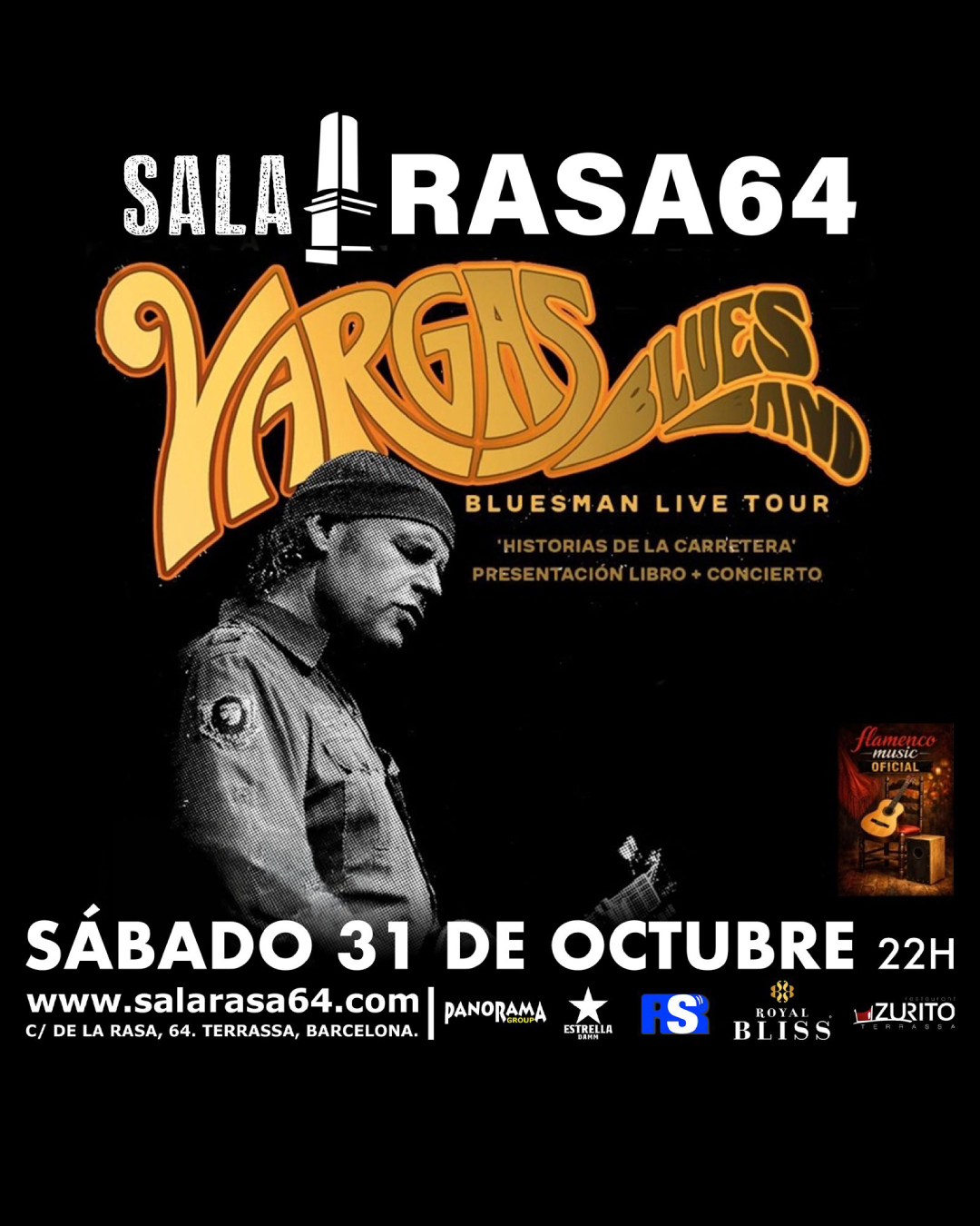 Vargas Blues Band en Terrassa - Sala Rasa 64 (31/10/26)
