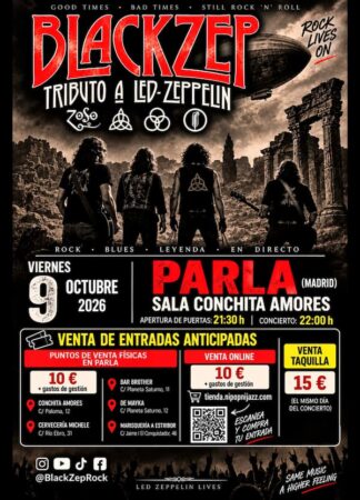 Blackzeprock – Tributo a Led Zeppelin (09/10/2026) en Parla