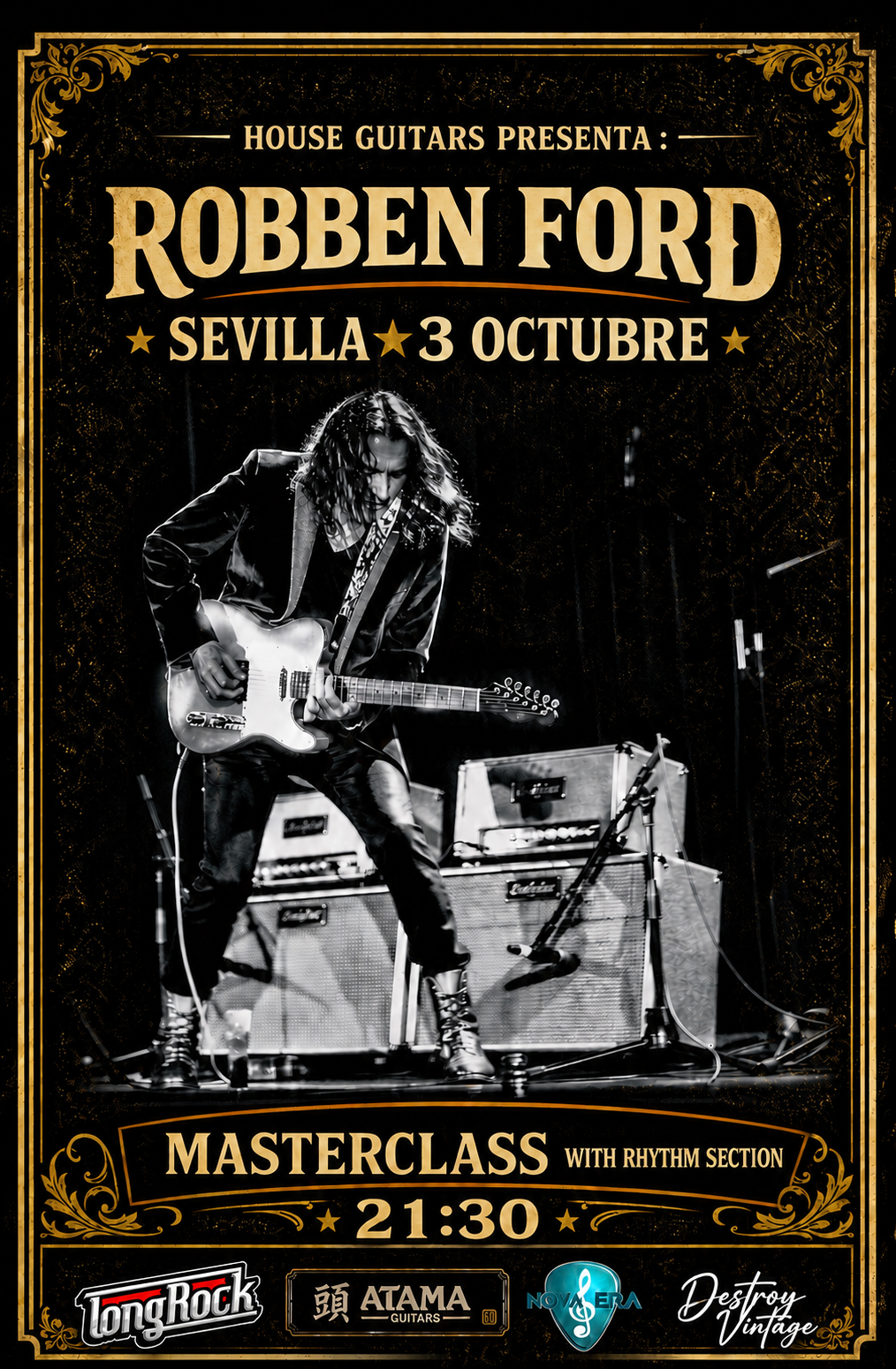 Masterclass por Robben Ford en Sevilla (03/10/2026)